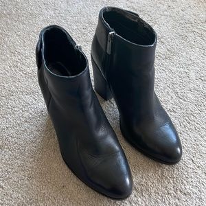 Vince Camuto black leather booties. Size 8M.